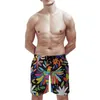 Shorts pour hommes Parajos Quick Dry Summer Mens Beach Board Briefs pour homme Pantalon de gym Mexique Broderie mexicaine colorée ethnique Boho