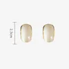 Stud Earrings White Opal Earings Moon Shape Simple Personality Fashion Elegant Classic For Woman Party Ear Jewelry