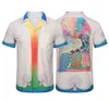 Summer Mens T-shirts Short Sleeve Casablanc Shirt Printing Loose Shirts Varsity Womens Silk Top Tee Asian Size Casa Blanca 5 2KD2