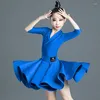 Stage Wear Latin Dance Costumes Children's Little Girls' Competition Regulations Performance Skirts Dresses