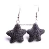 Dangle Chandelier 11Colors Starfish Lava Stone Boucles d'oreilles DIY Aromathérapie Huile Essentielle Diffuseur Dangle Boucles d'oreilles Bijoux pour Drop Deli Dhunr