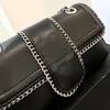 Luxury Designer Bag Ladies Metal Chain Black Clamshell Messenger Handbags Purse Shoulder Female Casual Leather Shoulder Crossbody BagSs