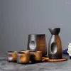 Kalça Şişeler Japon tarzı retro sake pot fincanları Set Yaratıcı Seramik Kişiselleştirilmiş El Yapımı Şarap Şişesi Bar Hediye Botellas Ev İçecek Yazıları