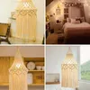 Hanglampen handgemaakte macrame lamp schaduw Boheemse lichte dek decoratie tassel huis kroonluchter hangend tapijt