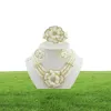Perlenkette Schmucksets Afrikanische Hochzeit Schmuckset Rose Blume Frauen Halskette Perlenschmuck Ohrringe7336164
