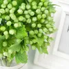 Dekorativa blommor Green Artificial Berry Bouquet Fake Fruit Plants Outdoor Living Room Wedding Decoration Simulation Juldekor