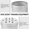 Coleiras de cachorro 10 pcs suprimentos latas de metal tampas ferramenta de treinamento de odor cães kit de alumínio trabalho comida filhote de cachorro