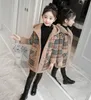 Autumn Kids Designer Clothes Girl Winter Coats Thick Warm Hooded Plaid Fleece Jacket Girls Coat