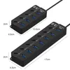 USB HUB 3.0 USB 2.0 HUB Multi USB Splitter Hub Kullanım Güç Adaptörü Kullanım 4/7 bağlantı noktası Çoklu Genişletici USB 3.0 Hub Anahtar 30 cm kablolu