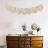 Tapisseries Boho Mur Macramé Tapisserie Guirlande Bannière Avec Perles De Bois Rideau Tissage Artisanat Art Décoration Pour La Maison Appartement