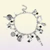 Catena a maglie di gioiellidongsheng The Nightmare Before Christmas Bracciale con ciondoli Halloween Jack Skellington Sally Snowflakes Skull Pumpki3450180