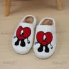 Slippers ASIFN Women's Bad Bunny Heart Slippers Winter House Girls Cute Fluffy Un Verano Sin Ti Slipper Merch Slides Bedroom Home Shoes T231116