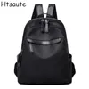 School Bags Waterproof Oxford Women Backpack Solid Color Rucksack Zipper Schoolbag Pack with Earphone Jack Teen Girls Mochila bolasa 231116