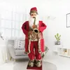 Juldekorationer Santa Claus Electric Old Man 1.8m prydnadsmusik som spelar saxofon leksak juldekoration 231116