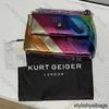 حقائب كتف Kurt G London حقائب كروس متعددة الألوان مرقعة للنساء في المملكة المتحدة مصمم أزياء العلامة التجارية حقيبة يد PU حقيبة كتف