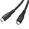 USB3.2 3.0 100W 20V5A 0.3m/0.5m/1m/2m/3m Type C à C noir câble de ligne USB de Charge rapide 20Gbps prise en charge de l'affichage 4K avec puce mark nouveau