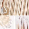 Bomullspinne 500/1000pcs Träbomullspinne Microbrush Eyelash Sticks Cleaning Stabs Nails Ear Toothing Penics Cosmetic Eye Lash Glue Ta bort ToolsL231116