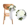 Dekorativa blommor Simulering Fake Arrangement Rustic Aisle Artificial Flower Church Ceremony Party Wedding Chair Decoration