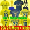 23 24 Al Nassr FC Futebol Jerseys 2023 2024 Home Amarelo Fora Cr7 Gonzalo Mane Martinez Talisca Mulheres Fãs Versão Jogador Homens Kit Infantil _Jersey