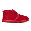 męskie buty dla kobiet mini Ug neumel buty zimowe kapcie mężczyzn Snow Booties Ultra platforma Big Red Red Mocerard Seed Puszysty futra platforma platforma