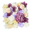 Decorative Flowers 38Cmx38cm Artificial Flower Wall Panel Screen Silk Rose Floral Background For Wedding Outdoor Indoor Party Stage Decor