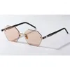 Sonnenbrillenrahmen Belight Optische unregelmäßige Form Federscharnier Arm Randlose Brille Rezeptlinse Brillen Retro Rahmen Brillen P53