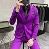 Herrenanzüge, Blazer, Blazer, Westen, Hosen, Herren, Frühling, hochwertige dreiteilige Anzüge/männlicher Freizeit-Smoking/Mann, einfarbig, Business-Anzug, S-3XL 231116