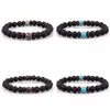 Charme pulseiras 3 estilos vulcão lava pedra madeira grânulo pulseira diy difusor de óleo essencial para mulheres homens jóias drop entrega dhgarden dhdjy