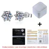 Ohrstecker AETEEY Echtdiamant Ohrstecker D Farbe 1ct 925 Sterling Silber Sechs Zinken Ohrringe Hochzeit Edlen Schmuck für Frauen 231115