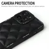 Luxury Leather Phone Cases For iPhone 11 12 13 /Pro/Max/Promax Shockproof Soft Diamond Grid Full Slim Thin Drop Protective Cover 12 LL