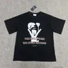 Tasarımcı Moda Giyim Lüks Tees Tshirts Rhude Yaz Yeni Slogan Komik Yüz Baskı Kısa Kollu Yuvarlak Boyun Yuvarlak Boyun