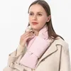 Foulards 1pc hiver chaud vers le bas coton écharpe mode couleur unie col croisé femme coupe-vent foulard rembourré accessoires de vêtements