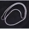 Designer colar hip hop titânio aço única fileira colar de diamantes cheio de diamantes moda masculina e feminina cadeia de clavícula de rua designer de luxo