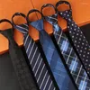 Bow Ties Fashion Donanma Şarap Katı Çizgili Ekose Baskı 6cm Fermuar Kravat Beyefendi Düğün Partisi Kravat Takım Aksesuarları