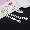 Chains 925 Sterling Silver Classic Men's 12MM Geometry Chain Necklace For Woman 18-30 Inch Charm Fashion Jewelry Party Wedding Gift