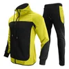 Jogging odzież sportowa odzież dresowa menu 2pcs setki jogger bluzy bluzy z bake z zapinem kurtka szczupłe spodnie sportowe garnitur Chandal Hombre