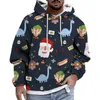 Hoodies masculinos natal gráfico baggy hip-moletom navidad jumper festa na moda com capuz presente de natal lazer sudaderas