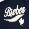 Bluzy męskie damskie bluzę z kapturem moda streetwear Justin Biebers High Street American Style Casual Loose Fit Mens Pluszowy sweter z kapturem para Ver Ver Ver Ver