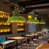 Hanglampen pot coverplant kroonluchter kledingwinkel wijnfles muziek restaurant walnoot groen led kroonluchter