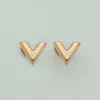 De klassieke V-vormige minimalistische Earring Back van het merk is een nieuw mode-item voor vrouwen. 18k gouden luxe oorbellen, hoogwaardige designer oorbellen