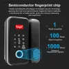 Smart Lock Tuya App Porta de vidro Imprint Lock Bluetooth Glass Smart Glasses Lock de porta biométrica eletrônica 13.56MHz Controle remoto RFID Unlockl231116