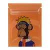 7x9cm 1g Lukt Proof Mylar Packing Bag Monkey Form för torr örtblomma Förpackningspåsar Paket Återförslutbara ätbara ämnen Ziplock Pouch Plastic Hvle