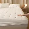 Surmatelas Super épais, couverture matelassée brodée, lit simple, Queen, King, en coton, draps lencol cama casal, 231116