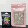 100pcs/lot 75x10cm mat siyah şeffaf ön fermuar torbaları yeniden kapatılabilir fermuar kilidi alüminyum folyo plastik torba gıda bakkal paketleme mylar folyo p luqh