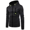 Vestes pour hommes printemps et automne veste à capuche mâle à capuche fermeture éclair épaissir sweats coupe-vent couleur unie coupe-vent pour hommes 231116