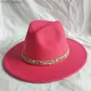 Breite Krempe Hüte Eimer Hüte Fedoras Jazz Cap Hut für Frauen Männer Smaragdgrün Zubehör Weiß Schwarz Fedora Breite Krempe Panama Kirchenhut Großhandel 2022 NEU YQ231116