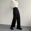 Pantaloni da uomo 2023 Abito nero da uomo Moda sociale Abito da uomo Pantaloni formali larghi oversize coreani a gamba larga