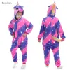 Pyjamas Kigurumi Pyjamas pour enfants pour garçons filles Pyjamas licorne flanelle enfants Panda Pijamas costume vêtements de nuit animaux hiver chat Onesies 231115
