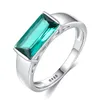 Retro Emerald Ring S925 Sterling Silver Brand Luxury Exquisite Ring European och American Hot Fashion Women High End Ring Charm Ring Jewelry's