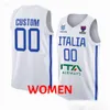 Aangepaste Italië bedrukte Eurobasket 33 Achille Polonara basketbalshirts 70 Luigi Datome 25 Tommaso Baldasso 54 Alessandro Pola 2023 blauw